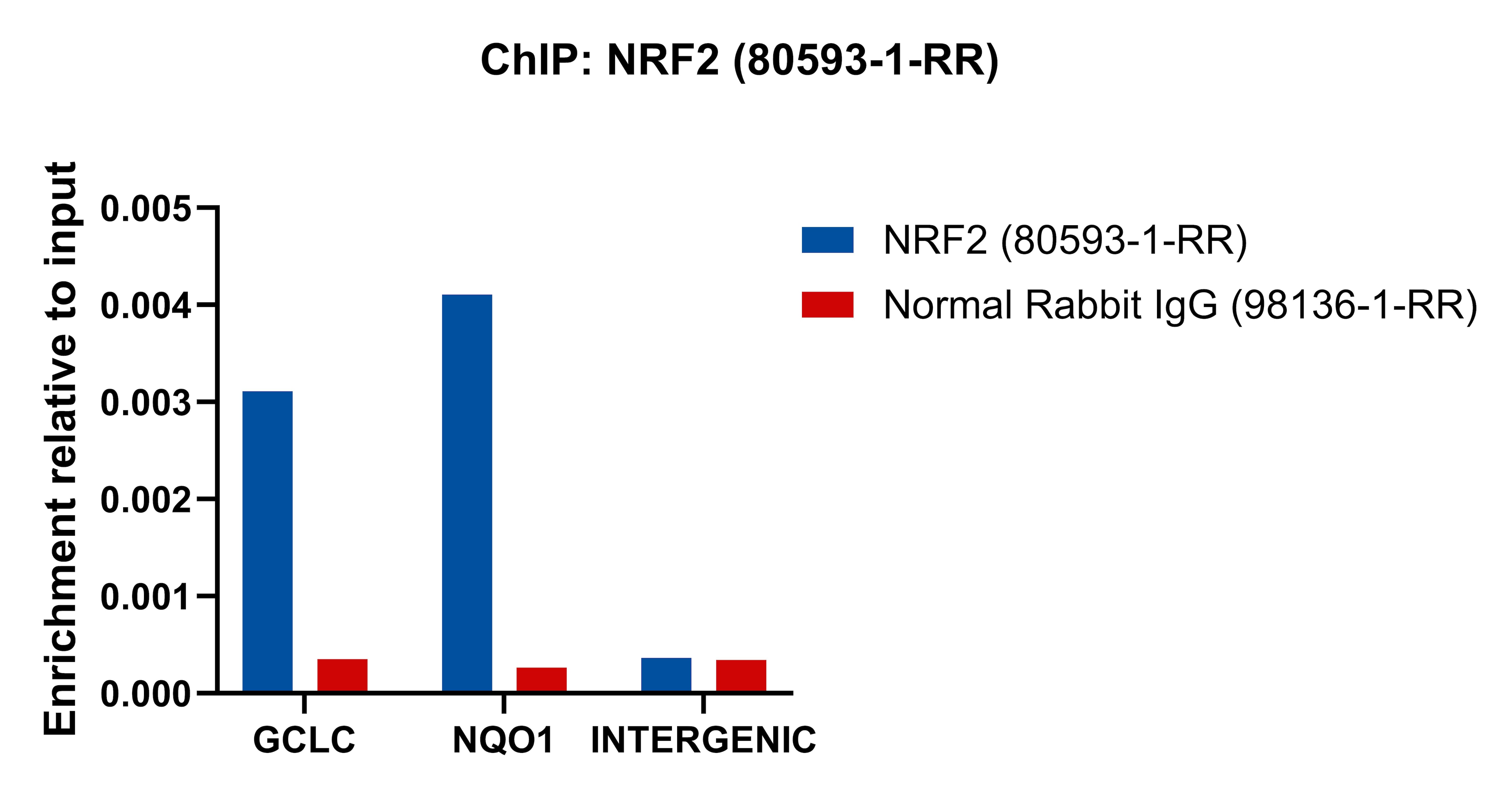 ChIP experiment of HeLa cells using NRF2, NFE2L2 Recombinant antibody (80593-1-RR)
