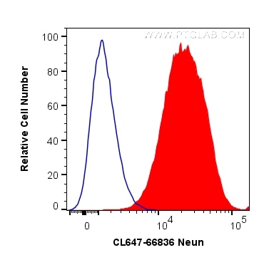 Flow cytometry (FC) experiment of SH-SY5Y cells using CoraLite® Plus 647-conjugated NeuN Monoclonal anti (CL647-66836)