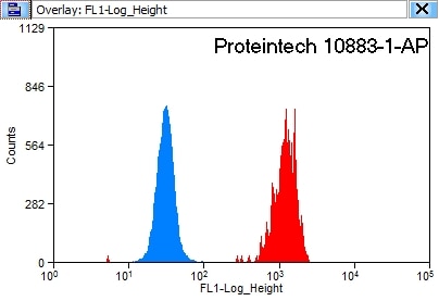 FC experiment of HeLa using 10883-1-AP
