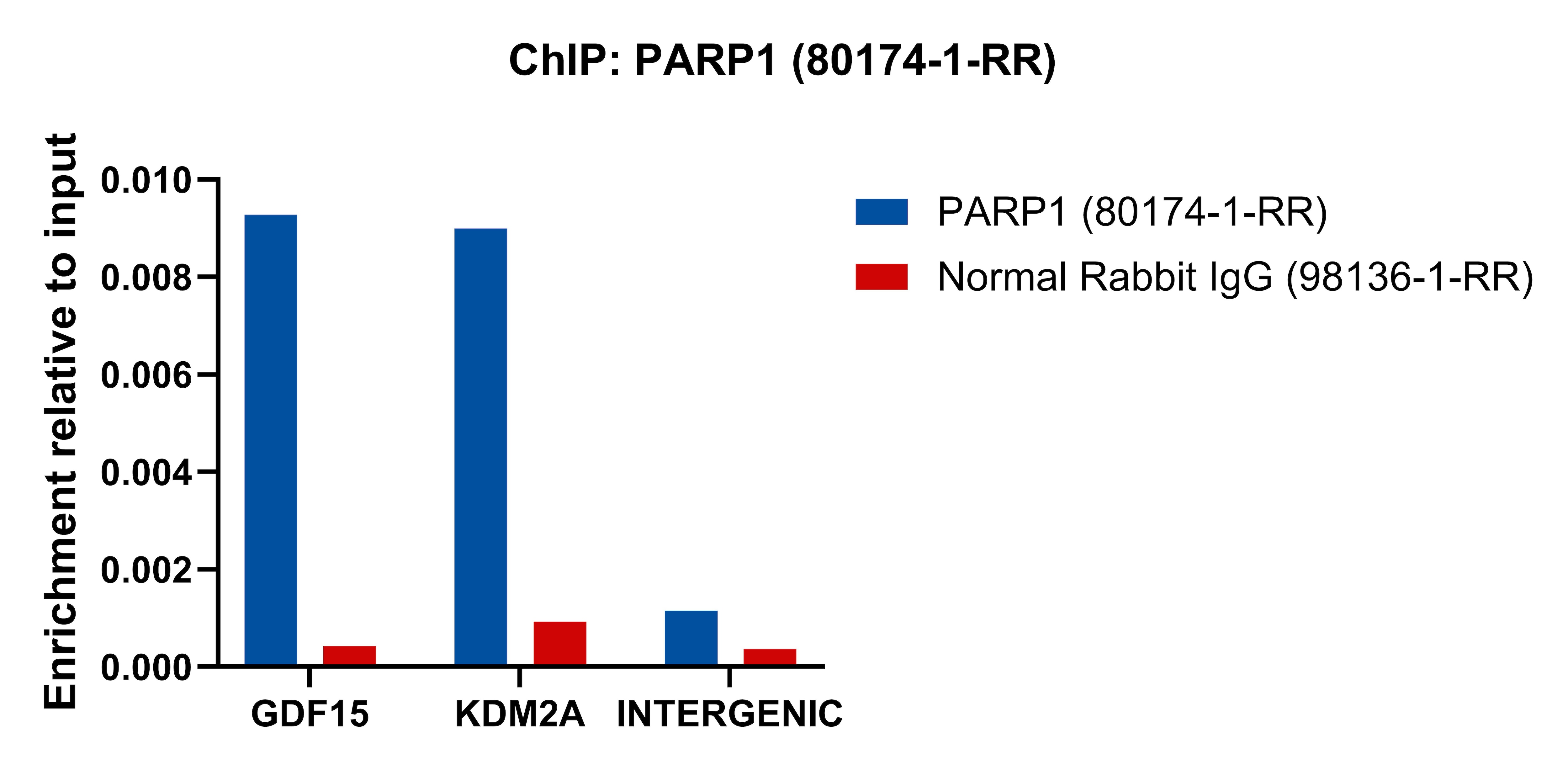 ChIP experiment of HeLa cells using PARP1 Recombinant antibody (80174-1-RR)