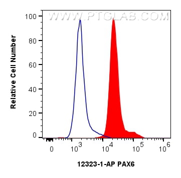 Flow cytometry (FC) experiment of SH-SY5Y cells using PAX6 Polyclonal antibody (12323-1-AP)
