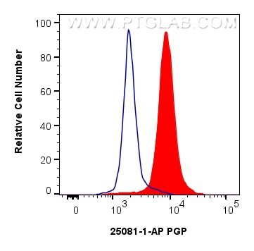 Flow cytometry (FC) experiment of SH-SY5Y cells using PGP Polyclonal antibody (25081-1-AP)