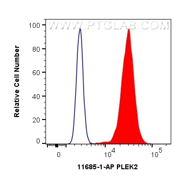 Flow cytometry (FC) experiment of HT-29 cells using PLEK2 Polyclonal antibody (11685-1-AP)