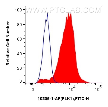 Flow cytometry (FC) experiment of Ramos cells using PLK1 Polyclonal antibody (10305-1-AP)