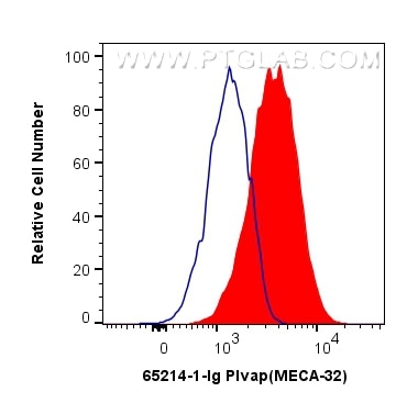 Flow cytometry (FC) experiment of bEnd.3 cells using Anti-Mouse PLVAP (MECA-32) (65214-1-Ig)