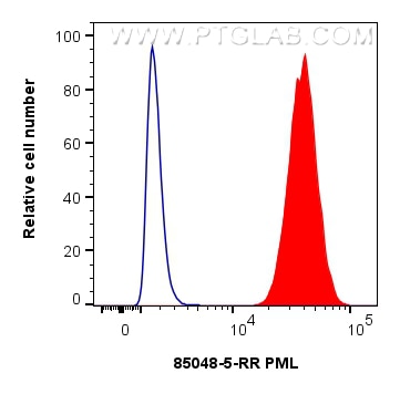 Flow cytometry (FC) experiment of A431 cells using PML Recombinant antibody (85048-5-RR)