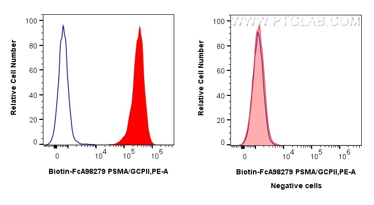 FC experiment of LNCaP using Biotin-FcA98279 Flow cytometry (FC) experiment of LNCaP cells using FcZero-rAb® Biotin Anti-Human PSMA/GCPII Rabbit Re (Biotin-FcA98279)