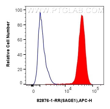 Flow cytometry (FC) experiment of U2OS cells using SAGE1 Recombinant antibody (82876-1-RR)