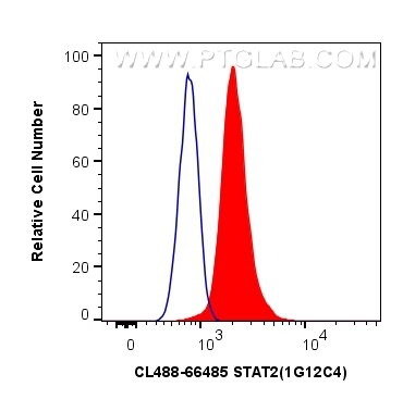 Flow cytometry (FC) experiment of Ramos cells using CoraLite® Plus 488-conjugated STAT2 Monoclonal ant (CL488-66485)