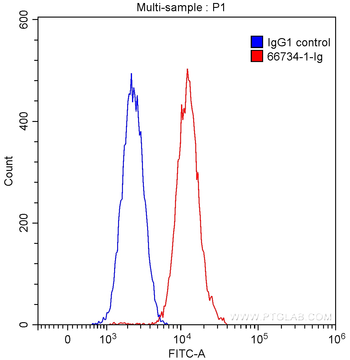 FC experiment of SH-SY5Y using 66734-1-Ig