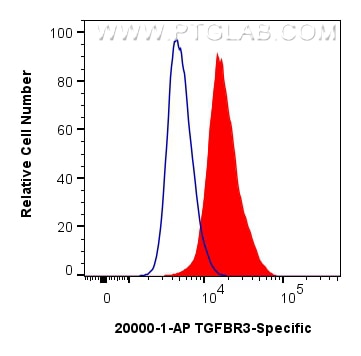 Flow cytometry (FC) experiment of A549 cells using TGFBR3-Specific Polyclonal antibody (20000-1-AP)