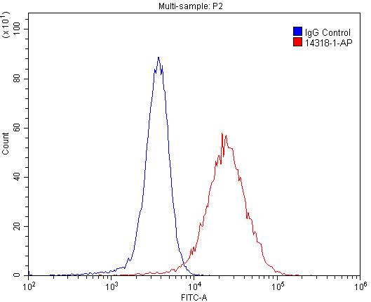 FC experiment of A431 using 14318-1-AP