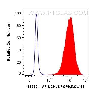Flow cytometry (FC) experiment of C6 cells using UCHL1/PGP9.5 Polyclonal antibody (14730-1-AP)