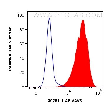 Flow cytometry (FC) experiment of Jurkat cells using VAV3 Polyclonal antibody (30291-1-AP)