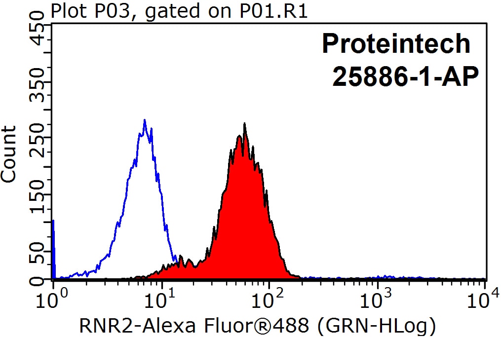Flow cytometry (FC) experiment of SH-SY5Y cells using humanin Polyclonal antibody (25886-1-AP)